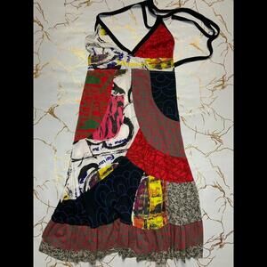 Desigual Women Multicoloured Geometric Sleveless Sarafan Size 38